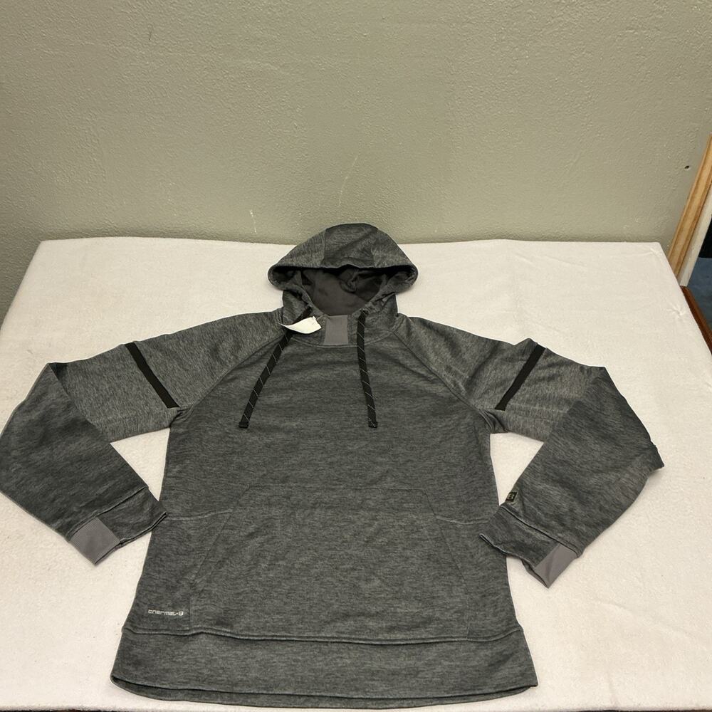 Layer 8 Men's Thermal Hoodie Gray and Black Size Small NWT Long Sleeve 3088